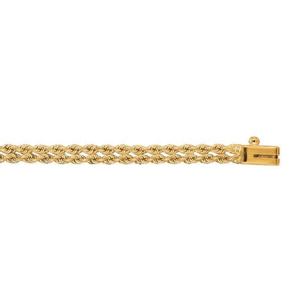 14K Gold 3.9mm Multi-Row Rope Chain Bracelet Washington Diamond Falls Church, VA
