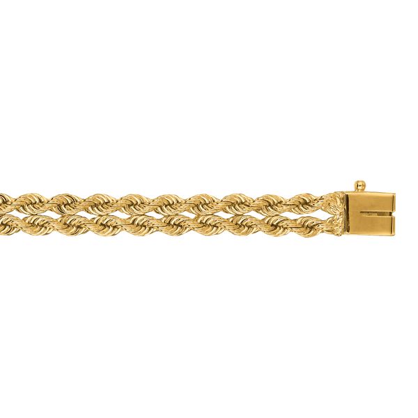 14K Gold 6.2mm Multi-Row Rope Chain Bracelet Washington Diamond Falls Church, VA