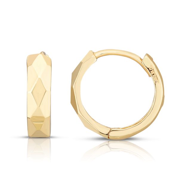 14K Gold Faceted Huggie Earrings Adair Jewelers  Missoula, MT