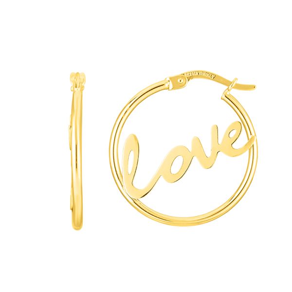 14K Gold Love Hoop Adair Jewelers  Missoula, MT