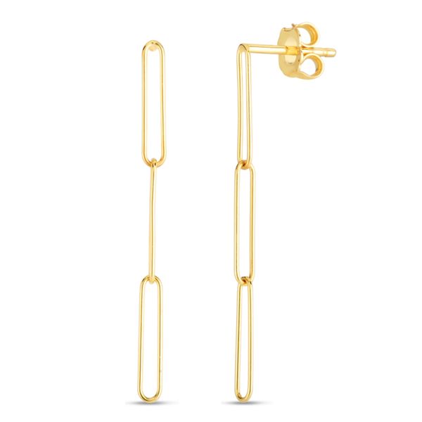 14K Lungo Paperclip Drop Earring Scirto's Jewelry Lockport, NY