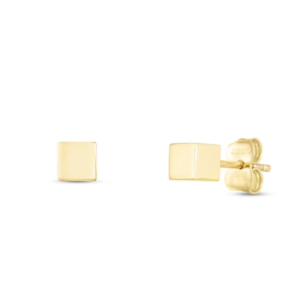 14K Cube Stud Earrings Morin Jewelers Southbridge, MA