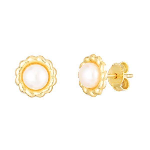 14K Pearl Flower Studs Enchanted Jewelry Plainfield, CT