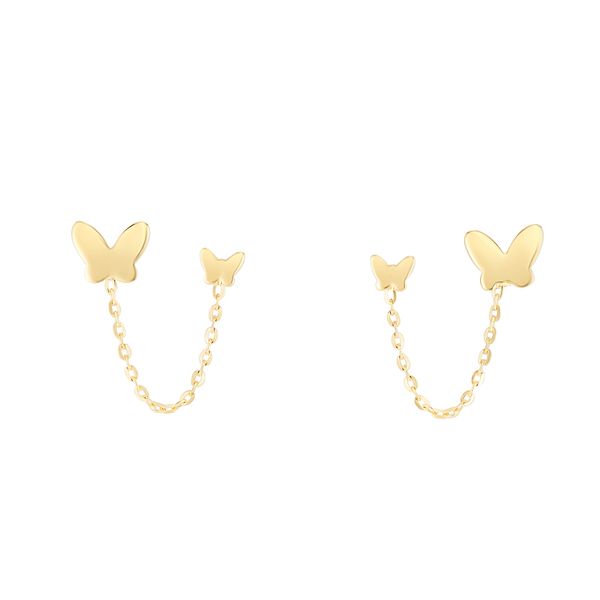 14K Double Pierced Butterfly Earrings Avitabile Fine Jewelers Hanover, MA