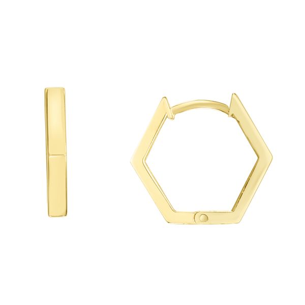 14K Hexagon Huggies Graham Jewelers Wayzata, MN