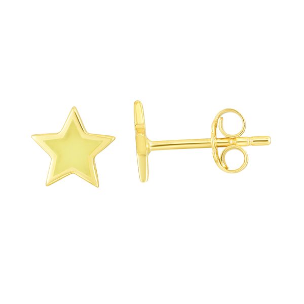 14K Star Enamel Earrings Morin Jewelers Southbridge, MA