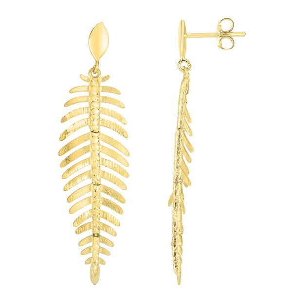 14K Gold Fancy Leafy Earrings Adair Jewelers  Missoula, MT