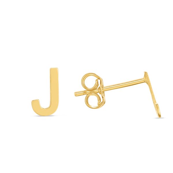 14K Gold Initial J Stud Earring Adair Jewelers  Missoula, MT