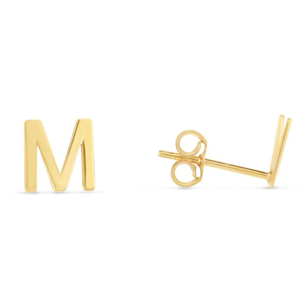14K Gold Initial M Stud Earring Adair Jewelers  Missoula, MT