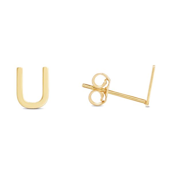 14K Gold Initial U Stud Earring Adair Jewelers  Missoula, MT