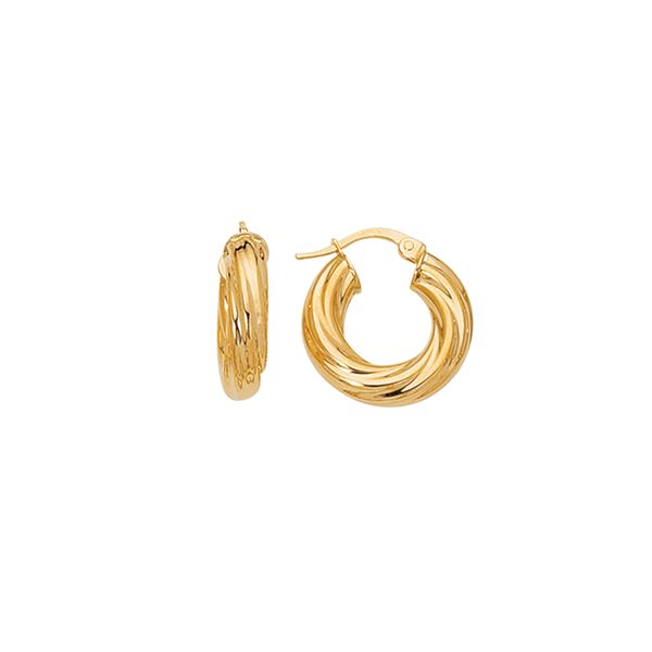 Finejewelers 14k Yellow Gold Twist Hoop Earrings