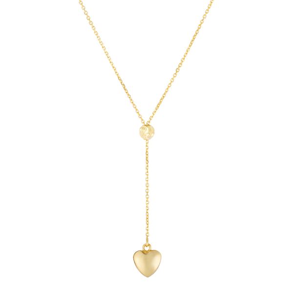 14K Gold Polished Heart Lariat Necklace Adair Jewelers  Missoula, MT