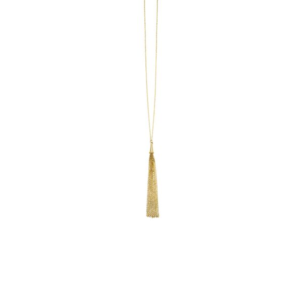 14K Gold Mirror Chain Tassel Necklace Washington Diamond Falls Church, VA