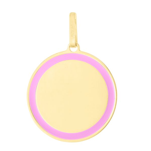 14K Pink Enamel Circle Charm Carroll / Ochs Jewelers Monroe, MI