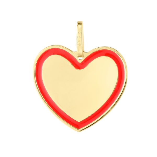 14K Red Enamel Heart Charm Enchanted Jewelry Plainfield, CT