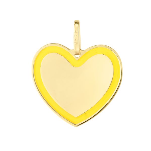14K Yellow Enamel Heart Charm Avitabile Fine Jewelers Hanover, MA