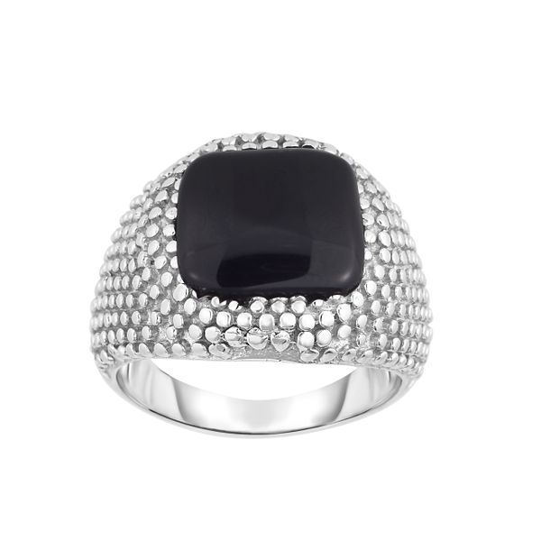 Men's Black Onyx Signet Ring Scirto's Jewelry Lockport, NY
