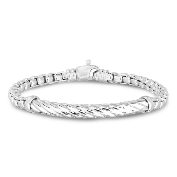 Men's Italian Cable Silver Bracelet Scirto's Jewelry Lockport, NY