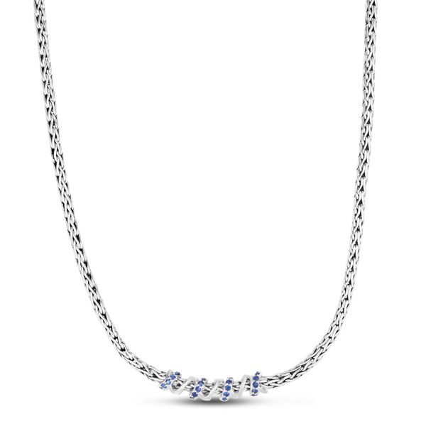 Woven Spiral Blue Sapphire Necklace Scirto's Jewelry Lockport, NY