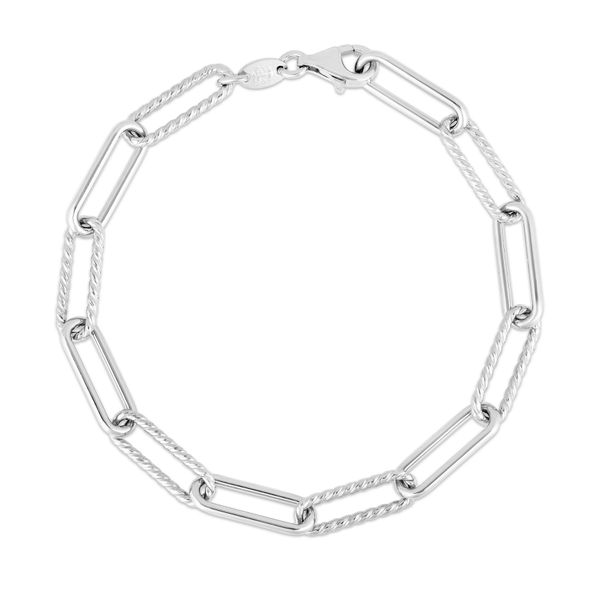 Silver Italian Cable Paperclip Bracelet Scirto's Jewelry Lockport, NY