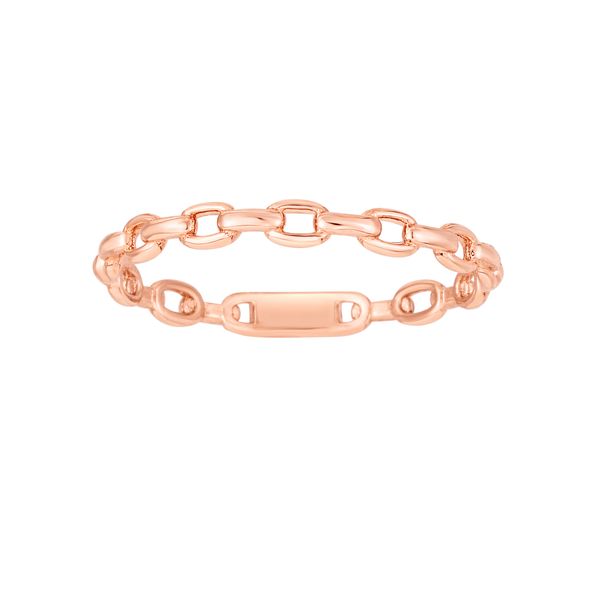 14K Rose Gold Oval Links Ring Scirto's Jewelry Lockport, NY