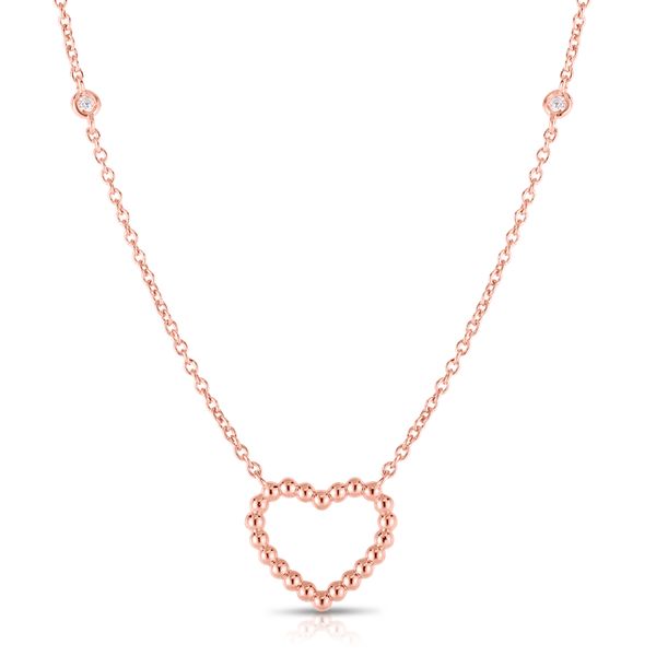 14K Gold Popcorn Heart Necklace The Stone Jewelers Boone, NC