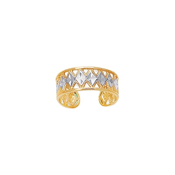 14K Two-tone Gold Toe Ring Parris Jewelers Hattiesburg, MS