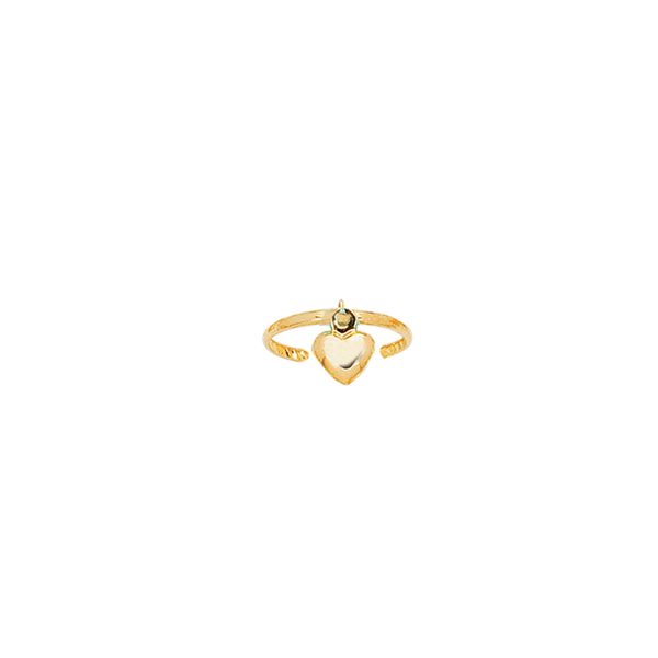 14K Gold Dangling Heart Toe Ring Enchanted Jewelry Plainfield, CT