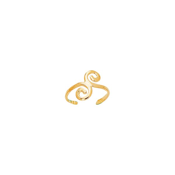 14K Gold Swirl Toe Ring Carroll / Ochs Jewelers Monroe, MI