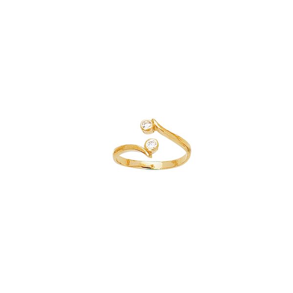 14K Gold CZ Bypass Toe Ring Young Jewelers Jasper, AL