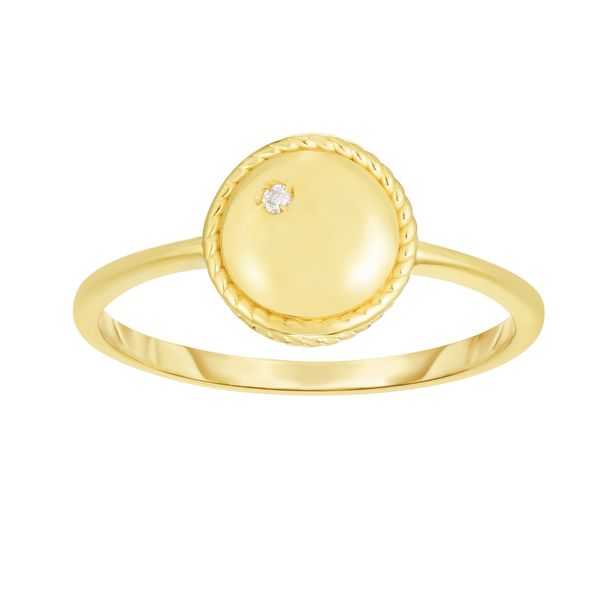 14K Gold Diamond Round Piccolini Ring The Hills Jewelry LLC Worthington, OH