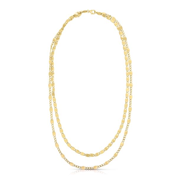14K Gold Double Strand Vintage Chain Necklace Washington Diamond Falls Church, VA