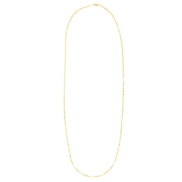 14K Gold Diamond Shape Mirror Chain Parris Jewelers Hattiesburg, MS