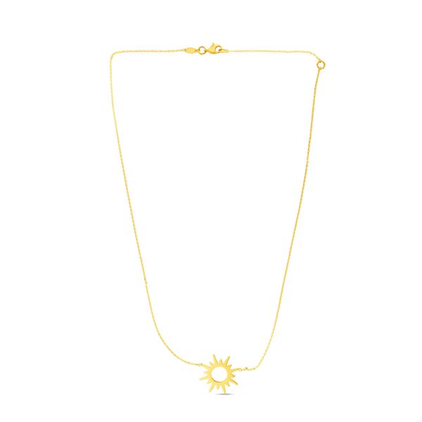 14K Gold Sunburst Necklace John Herold Jewelers Randolph, NJ