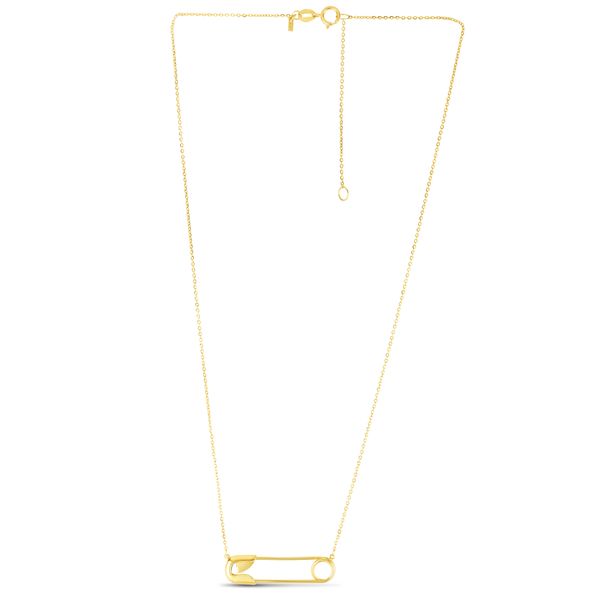 14K Safety Pin Necklace Young Jewelers Jasper, AL