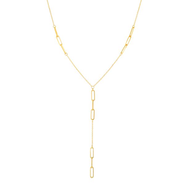 14K Gold Paperclip Lariat Necklace Adair Jewelers  Missoula, MT