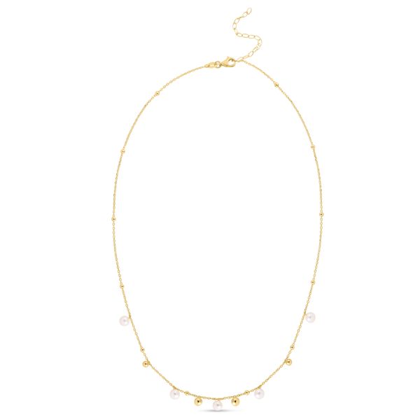 14K Gold Pearl and Scattered Bead Necklace Adair Jewelers  Missoula, MT