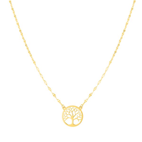 14K Gold Tree of Life on Mirror Chain Necklace Adair Jewelers  Missoula, MT