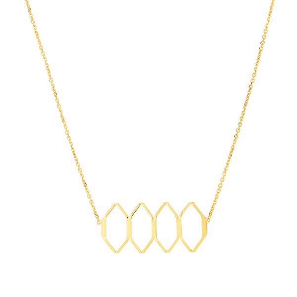 14K Gold Honeycomb Linear Necklace Adair Jewelers  Missoula, MT
