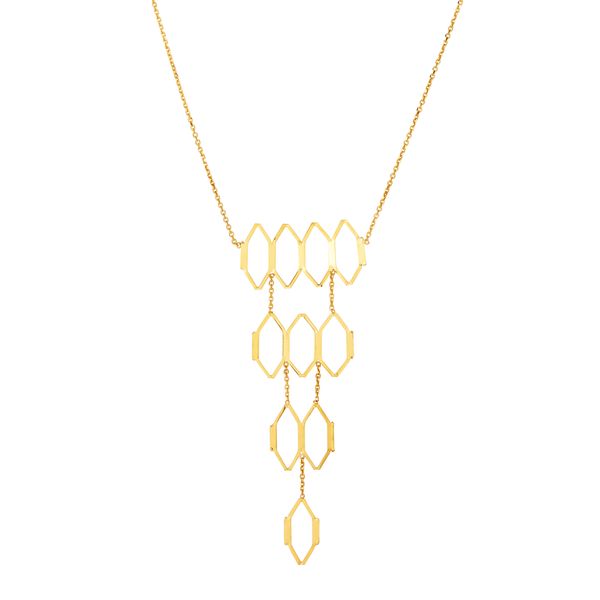 14K Gold Honeycomb Cascading Necklace Adair Jewelers  Missoula, MT