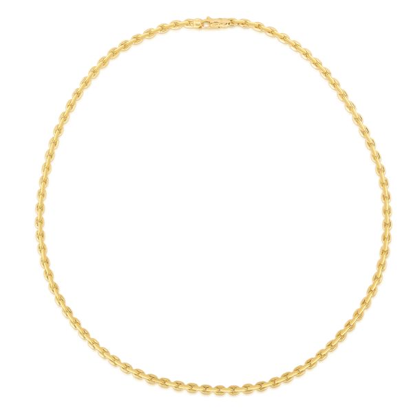 14K Yellow Gold Fancy Interlocking Link Necklace Adair Jewelers  Missoula, MT