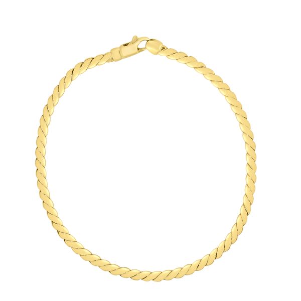 14K Yellow Gold Fancy Twisted Link Bracelet Washington Diamond Falls Church, VA