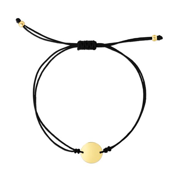 14K Black Cord Circle Adjustable Bracelet Scirto's Jewelry Lockport, NY