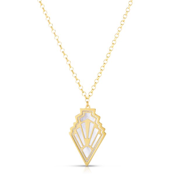 14K Gold Art Deco MOP Inlay Necklace Adair Jewelers  Missoula, MT