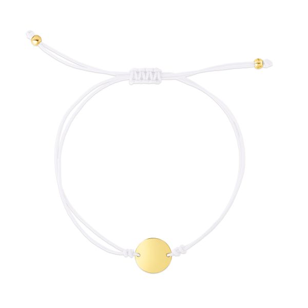 14K White Cord Circle Adjustable Bracelet Young Jewelers Jasper, AL