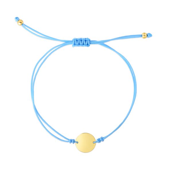 14K Blue Cord Circle Adjustable Bracelet Young Jewelers Jasper, AL