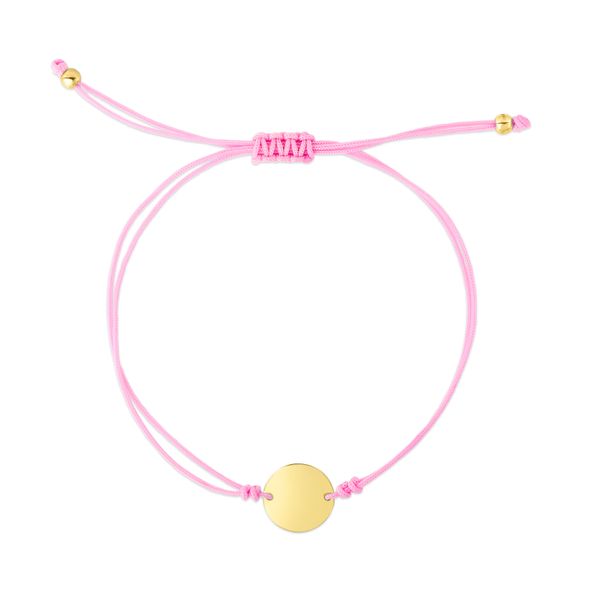 14K Pink Cord Circle Adjustable Bracelet Young Jewelers Jasper, AL