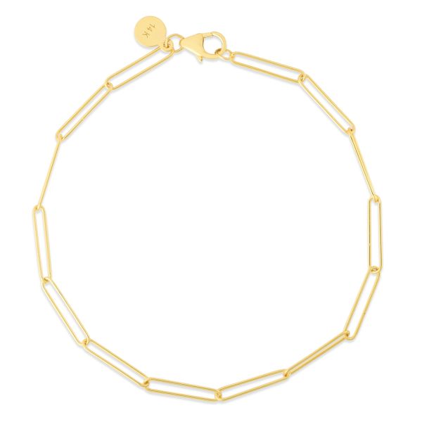 14K Lungo Paperclip Chain Bracelet Parris Jewelers Hattiesburg, MS