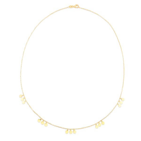 14K Dangle Disc Necklace Parris Jewelers Hattiesburg, MS