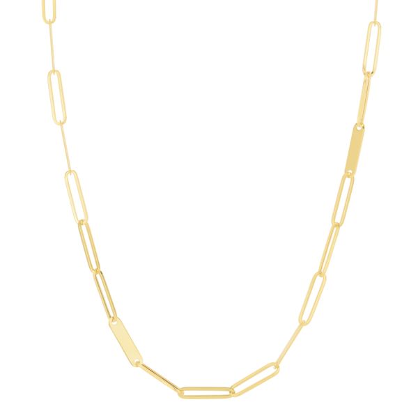 14K Paperclip Bar Fashion Chain Necklace Patterson's Diamond Center Mankato, MN